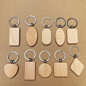 Light Wooden <b>Keychain</b> Blanks Laser Engraving Eco-Friendly Durable <b>Personalized</b> Key Tags Ring Unfinished DIY Craft Accessories - Product Image 3
