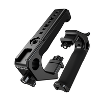 Kit de poignée supérieure universelle en alliage d'aluminium noir avec rail NATO, pince à dégagement rapide et griffe porte-accessoire pour cage de caméra et rig vidéo