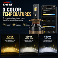 Bombilla LED para Faros Delanteros DGLS Ai90 con Control por Aplicación, 5.0, CCT Ajustable de 3000K-8000K, Lámpara para Automóvil