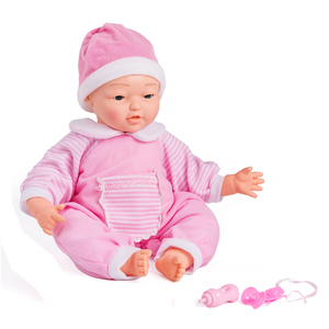 Muñeca Bebé Interactiva <span class=keywords><strong>de</strong></span> 41 cm, Muñeca Reborn Realista con Sonidos, con Ojos/Boca/<span class=keywords><strong>Vientre</strong></span> Móviles, Muñeca para Juego <span class=keywords><strong>de</strong></span> Imitación - Product Image 1