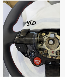 Volante Personalizado de Lujo YLD para <span class=keywords><strong>Ferrari</strong></span> - Fibra de Carbono y Detalles Rojos, para Días de Pista y Uso Diario en Superautos Híbridos - Product Image 4