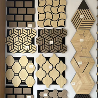 Panneaux acoustiques en bois hexagonaux, panneaux muraux acoustiques 3D, panneaux muraux décoratifs en bois pour la décoration intérieure des murs