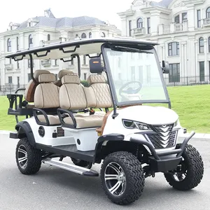 Sıcak satış 4 + 2 kişilik elektrikli güçlü Off Road sokak yasal Golf arabası lityum pil ile