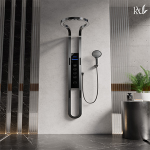 مجموعة صنبور حمام متعددة الوظائف بتصميم جديد من ياك مع رأس دش سقفي وشلال ومجموعة خلاط حراري - Product Image 1