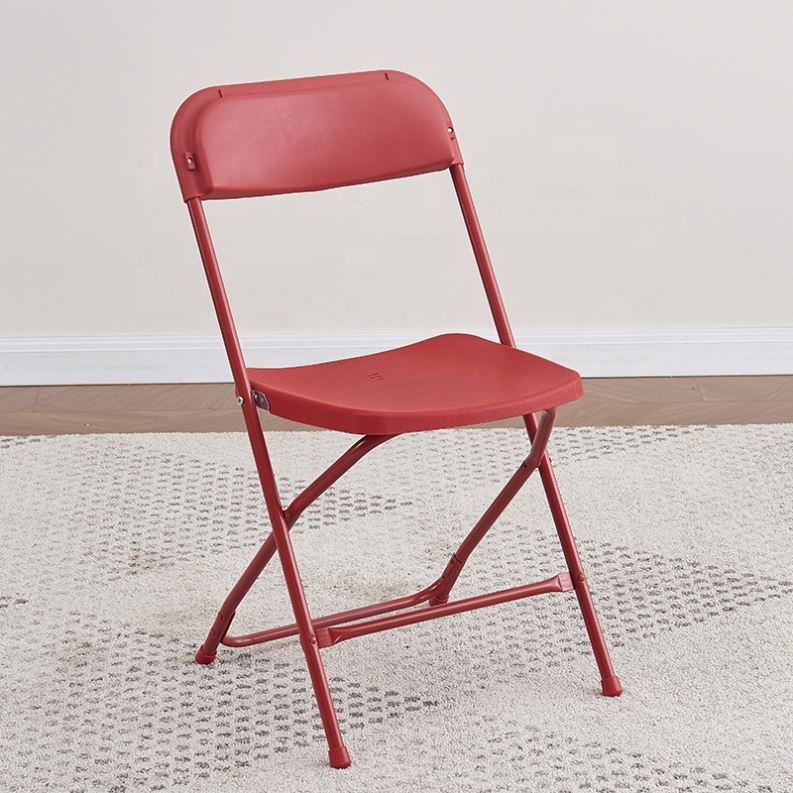 Red folding chair
