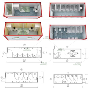 Maison conteneur pliable <span class=keywords><strong>et</strong></span> démontable 20 pieds 40 pieds, maison modulaire préfabriquée, cabane portable, structure en acier, panneau EPS, bureau à assemblage rapide - Product Image 5