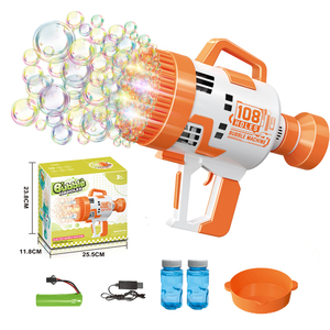 <span class=keywords><strong>2023</strong></span> Producto de Venta caliente 108 Agujeros Versión ligera Ametralladora de burbujas Bazooka Gatling Pistola de burbujas Juguete de carga - Product Image 1