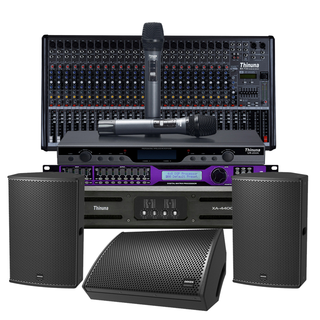 Thinuna XA-41300 Professional Stage Speaker Equipment System 4 Channel Class AB Digital Amplifier 1300w High Power Amplifier