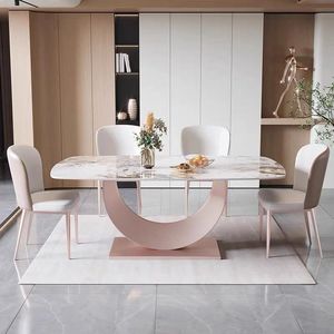 <span class=keywords><strong>Table</strong></span> <span class=keywords><strong>à</strong></span> <span class=keywords><strong>manger</strong></span> rectangulaire de luxe minimaliste en pierre frittée avec base en acier pour 6 <span class=keywords><strong>à</strong></span> 8 personnes, idéale pour cuisine et <span class=keywords><strong>salle</strong></span> <span class=keywords><strong>à</strong></span> <span class=keywords><strong>manger</strong></span> - Nouveauté 2026 - Product Image 4