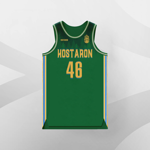 HOSTARON - Tenue de basketball personnalisée - Créez votre propre logo - Ensemble de basketball en sublimation numérique - Maillot de basketball entièrement en sublimation - Product Image 1