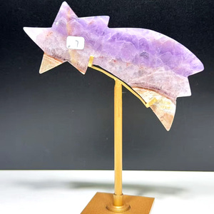 Cristaux en gros, nouvelle conception, quartz rose, météore sculpté à la main, calcite jaune, <span class=keywords><strong>étoile</strong></span> <span class=keywords><strong>filante</strong></span> pour ornements Feng Shui - Product Image 2