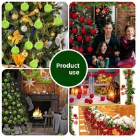 Nouveaux ornements de Noël en peluche à suspendre, boules moelleuses DIY, pendentifs pour décorations d'arbre de Noël, pompons en fausse fourrure de lapin Rex
