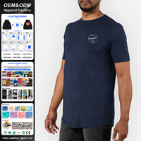 T-shirts personnalisés en gros avec logo imprimé, 100 % coton respirant, ourlet incurvé, T-shirts pour hommes, T-shirts à col rond pour hommes
