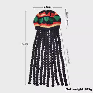 Chapeau <span class=keywords><strong>Rasta</strong></span> avec Dreadlocks Noir Perruque <span class=keywords><strong>Rasta</strong></span> avec Dreads Funny Hat - Product Image 3
