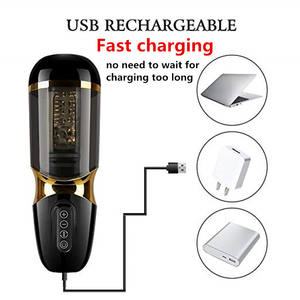 GF-Electric Vibrations Masturbateur masculin automatique à piston rotatif aspirant, gobelet à vagin artificiel, vraie chatte, jouets sexuels pour hommes - Product Image 4