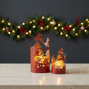 Latest Wholesale Durable Santa Sleigh Design Cutwork Metal Votive <b>Candle</b> Holders for Christmas Home Decoration - Product Image 5