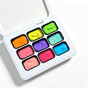 1 pièce Gel de peinture solide 9 couleurs pour ongles, dégradé brillant, pour la création et la décoration d'ongles, compatible UV et LED, DIY, populaire en été - Product Image 6