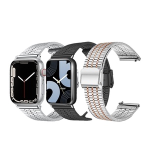 Correa de Reloj Multimarca de 20/22 mm, Correa de Acero Inoxidable de Liberación Rápida para IWatch S10, <span class=keywords><strong>Huawei</strong></span> <span class=keywords><strong>GT</strong></span>, Xiaomi 8/9 Pro, Duradera y Elegante - Product Image 1
