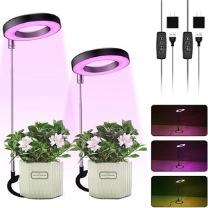 Lámpara LED de Cultivo para Plantas Angel Ring con Temporizador, Regulable, de Espectro Completo, para Simulación de Plantas Suculentas y en Maceta - Product Image 2