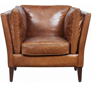 Sillón de Madera con Cojín de Cuero, Construcción Duradera, Silla Suave y Cómoda, Ideal para Sala de Estar o Espacios de Descanso - Product Image 4