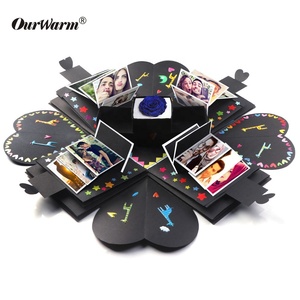 OurWarm Love Memory Multi-layer Surprise Birthday Anniversary Gifts DIY Photo Album Creative Explosion Box