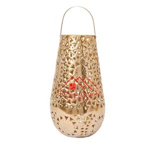 Linterna de vela de aluminio hecha a mano para decoración interior y exterior para decoración de boda linterna de vela dorada moderna - Product Image 3