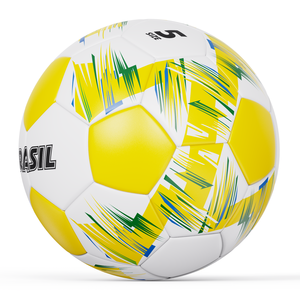 Ballon de football personnalisé avec logo, en PVC brillant, cousu à la machine, fabriqué au Vietnam, pour le divertissement, taille standard - Product Image 1