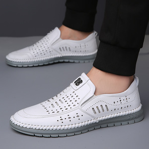 Sandalias de Hombre de Cuero Genuino con Punta Cerrada, Suela de Goma Transpirable, Zapatos Casuales - Product Image 3