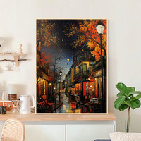 Peinture à l'huile numérique sur toile, thème Coin de Rue, à remplir soi-même, pour la guérison artistique, sans cadre, à suspendre pour salon, Lu Hua Art Moderne