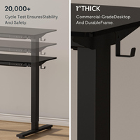 Tables électriques de bureau ergonomiques de haute qualité motorisées assis debout cadre de bureau réglable en hauteur