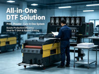 Imprimante DTF 4 têtes avec distributeur de poudre standard, machine d'impression directe sur film pour vêtements (sans buse)