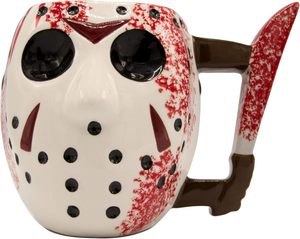 Warner Bros Viernes 13 Jason Máscara con Cuchillo Cerámica Café Taza Esculpida 3D Multicolor 20 Onza Fluida. - Product Image 4