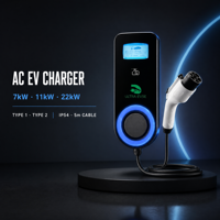 Chargeur de Véhicule Électrique 7KW11KW22KWACEV Type 1 Type 2 RFID WiFi 4G APP IP54 -30C à 60C 32A Station de Recharge Intelligente pour Véhicule Électrique Maison Extérieur