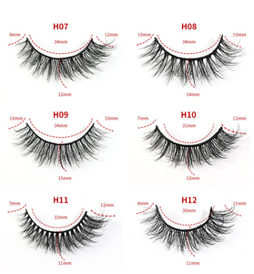 थोक 5 डी फ्फी मिनी रेशम की पलक 12-15 मिमी थोक विक्रेता चकत्ते के साथ कस्टम लोगो लक्जरी 3 डी प्राकृतिक शैली - Product Image 2