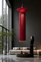 Abat-jour de plafond bohème fait main avec pompons, style côtier méditerranéen européen, en coton, pour la décoration intérieure, cadeau luxueux