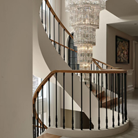 Poteau d'escalier en alliage d'aluminium pour appartement, installation facile, structure solide, antirouille, résistant aux charges, décoratif, étanche