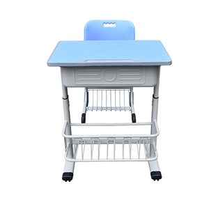 Conjunto de escritorio y silla para estudiantes Mingzhong, altura ajustable, azul, estilo moderno minimalista, para uso escolar. - Product Image 4