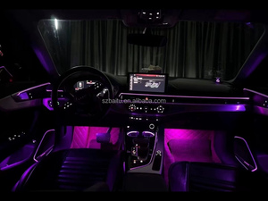 Lumière d'Ambiance Intérieure de Voiture Multicolore en Fibre de Carbone LED, Modification Lumineuse pour <span class=keywords><strong>Audi</strong></span> A4 A5 B9 2017-2021 - Product Image 5