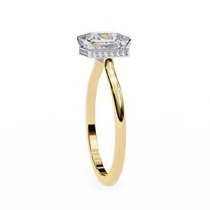 แหวนหมั้นเพชรแล็บโกรว์ทรงบริลเลียนต์ทองคำแท้ 18K สำหรับผู้หญิง ได้รับการรับรองจาก IGI ชุบโรเดียม หรูหรา สีขาว D คุณภาพ VBR - Product Image 1