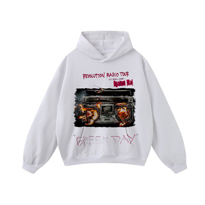Sweat-shirt unisexe col rond imprimé vintage délavé style américain tendance streetwear effet vieilli pour l'hiver - Product Image 5