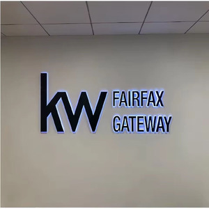 Enseignes lumineuses LED 3D personnalisées avec logo rétroéclairé, lettres en acier inoxydable pour entreprises, magasins, bureaux, enseignes murales - Product Image 3