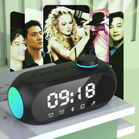 Altavoz Bluetooth LED con Reproductor de Música de Gran Venta 2025 con Pantalla Digital, Tarjeta TF y Reloj Despertador de Escritorio