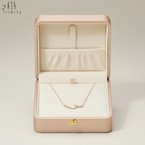 Nueva Serie Curve, Joyería Minimalista, Collar de Cadena Delgada de Oro Rosa Sólido de 18K, Diamante Natural, Collar de Clavícula para Uso Diario - Product Image 4