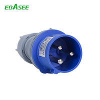EBASEE 16A IP44 Prise CEE étanche 3, 4 et 5 broches 220V-230V SN-0131 Prise industrielle pour connecteur d'alimentation