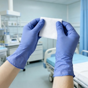 Guantes de nitrilo texturizados para las yemas de los dedos Violeta Azul Impermeable Desechable 4mil Guantes de examen de nitrilo sin polvo para uso médico - Product Image 3