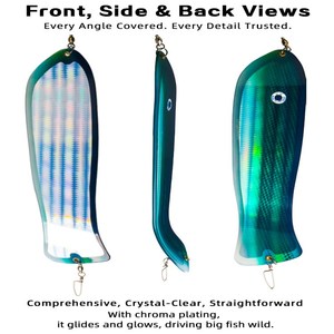 SNEDA - Señuelo de Pesca con Forma de Pez Extra Grande de 32 cm, Cuchilla de Pala Resistente para Pesca de Salmón - Product Image 4