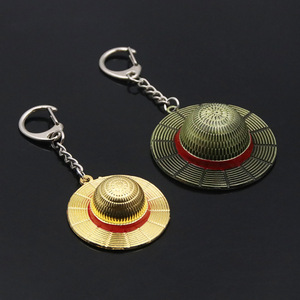 Bán Buôn Phổ Biến Tùy Chỉnh Giá Rẻ Luffy Mũ Rơm Kim Loại Men Keychain Cho Quà Tặng - Product Image 2