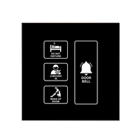 Panneau de commande personnalisé en verre trempé noir haute tension 86 de type DND/MUR sonnette tactile pour hôtel intelligent