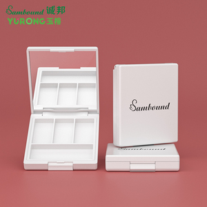 Luxury High Quality Empty Plastic Large Eyeshadow Case Container Special Design Cosmetic <b>Brush</b> Groove Powder Makeup - Product Image 6