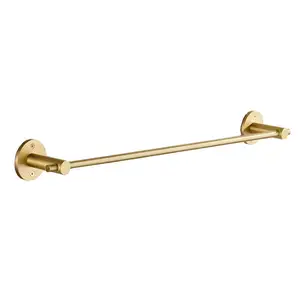 Tamanho personalizado Solid Brass Long Toalha Barras Rails Europeu Nórdico Banheiro Cozinha 55cm Golden Copper Wall Towel Holder